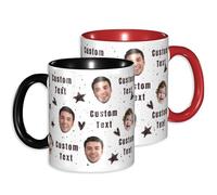 Tazza personalizzata con immagini, Tazza da caffè personalizzata con foto testo volto per regalo di di compleanno, personalizzabile per uomini e donne-11 oz