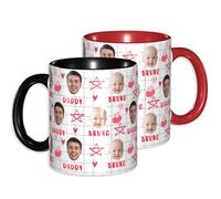 Tazza personalizzata con immagini, Tazza da caffè personalizzata con foto testo volto per regalo di di compleanno, personalizzabile per uomini e donne-11 oz