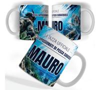 Tazza Personalizzata Pesca Subacquea con Nome, Stampa 360° - Regalo Uomo | La Tazza Ufficiale degli Appassionati di Pesca Subacquea, stampata tutt'intorno, nome in grande, 330 ml, lavastoviglie