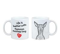 Tazza Peruviana Per Il Nudo Con Cane, La Vita È Meglio. Art-Dog