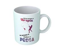 Tazza Pescatore Tazza Divertente Non ho Bisogno di Terapia ho solo bisogno di andare a Pesca Tazza Sport Gadget Idee Regalo Idea Regalo Divertente