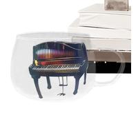 Tazza pianoforte | Tazze d'acqua per gli amanti della musica | Tazze da tè in vetro per il salone dell'ufficio, caffè, succo di birra latte e contenitori per bevande