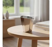 Tazza Piccola Sfaccettata In Acciaio Inox, Bicchiere Affusolato Per Cucina E