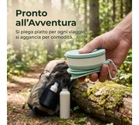 Tazza Pieghevole in Silicone - Bicchiere da Viaggio Portatile per Igiene Orale