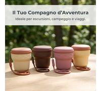 Tazza pieghevole in silicone per esterni e viaggio, bicchiere portatile