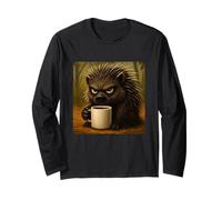 Tazza Porcupine Grumpy Coffee Morning Humor Wildlife Tired Maglia a Manica
