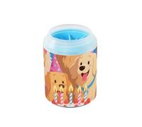 Tazza portatile con rondella a forma di zampa di cane, con spazzola in silicone, morbida, essenziale per tutti i proprietari di animali domestici, per cani e gatti di taglia piccola, media e grande