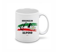 Tazza Raduno Alpini - 300ml - Ceramica di Alta Qualità - Design Tradizionale - Perfetta per Regali - Collezione Alpini