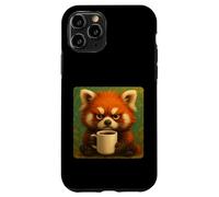 Tazza Red Panda Grumpy Coffee Morning Humor Wildlife Tired Custodia per iPhone 11 Pro
