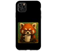 Tazza Red Panda Grumpy Coffee Morning Humor Wildlife Tired Custodia per iPhone 11 Pro Max