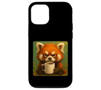 Tazza Red Panda Grumpy Coffee Morning Humor Wildlife Tired Custodia per iPhone 12/12 Pro