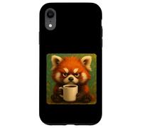 Tazza Red Panda Grumpy Coffee Morning Humor Wildlife Tired Custodia per iPhone XR