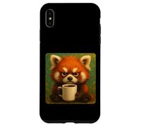 Tazza Red Panda Grumpy Coffee Morning Humor Wildlife Tired Custodia per iPhone XS Max