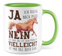Tazza regalo di cavallo, sì, ho odore di cavallo, no, trovo che non sia un problema, tazza da caffè cavaliere hobby cavaliere umorismo sarcasmo, idea regalo collega fidanzata ufficio tazza caffè