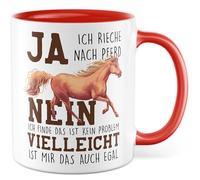 Tazza regalo di cavallo, sì, ho odore di cavallo, no, trovo che non sia un problema, tazza da caffè cavaliere hobby cavaliere umorismo sarcasmo, idea regalo collega fidanzata ufficio tazza caffè
