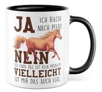 Tazza regalo di cavallo, sì, ho odore di cavallo, no, trovo che non sia un problema, tazza da caffè cavaliere hobby cavaliere umorismo sarcasmo, idea regalo collega fidanzata ufficio tazza caffè