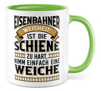 Tazza regalo ferroviario saggezza ferroviaria: ist die ferroviario troppo duro..., tazza da caffè treno Schaffner Lok Bahn Hobby, idea regalo sarcasmo ironia scherzo divertente scritta tazza caffè