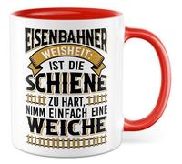 Tazza regalo ferroviario saggezza ferroviaria: ist die ferroviario troppo duro..., tazza da caffè treno Schaffner Lok Bahn Hobby, idea regalo sarcasmo ironia scherzo divertente scritta tazza caffè