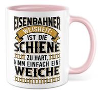 Tazza regalo ferroviario saggezza ferroviaria: ist die ferroviario troppo duro..., tazza da caffè treno Schaffner Lok Bahn Hobby, idea regalo sarcasmo ironia scherzo divertente scritta tazza caffè