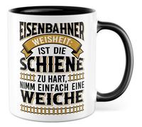 Tazza regalo ferroviario saggezza ferroviaria: ist die ferroviario troppo duro..., tazza da caffè treno Schaffner Lok Bahn Hobby, idea regalo sarcasmo ironia scherzo divertente scritta tazza caffè