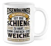 Tazza regalo ferroviario saggezza ferroviaria: ist die ferroviario troppo duro..., tazza da caffè treno Schaffner Lok Bahn Hobby, idea regalo sarcasmo ironia scherzo divertente scritta tazza caffè
