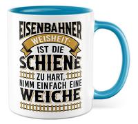Tazza regalo ferroviario saggezza ferroviaria: ist die ferroviario troppo duro..., tazza da caffè treno Schaffner Lok Bahn Hobby, idea regalo sarcasmo ironia scherzo divertente scritta tazza caffè