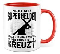 Tazza regalo Gesù non tutti i supereroi indossano un mantello - il mio indossava una croce, tazza da caffè cristianesimo, religione, collega, collega, ufficio, lavoro, idea regalo fidanzato, squadra