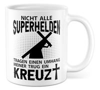 Tazza regalo Gesù non tutti i supereroi indossano un mantello - il mio indossava una croce, tazza da caffè cristianesimo, religione, collega, collega, ufficio, lavoro, idea regalo fidanzato, squadra