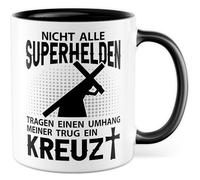 Tazza regalo Gesù non tutti i supereroi indossano un mantello - il mio indossava una croce, tazza da caffè cristianesimo, religione, collega, collega, ufficio, lavoro, idea regalo fidanzato, squadra