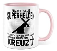 Tazza regalo Gesù non tutti i supereroi indossano un mantello - il mio indossava una croce, tazza da caffè cristianesimo, religione, collega, collega, ufficio, lavoro, idea regalo fidanzato, squadra
