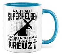Tazza regalo Gesù non tutti i supereroi indossano un mantello - il mio indossava una croce, tazza da caffè cristianesimo, religione, collega, collega, ufficio, lavoro, idea regalo fidanzato, squadra