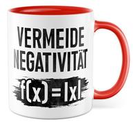 Tazza regalo matematica evitare negatività f(x) = |x|, tazza da caffè matematica formula equazione positiva scienza naturale, idea regalo gioco di parole sarcasmo umorismo divertente scritta caffè