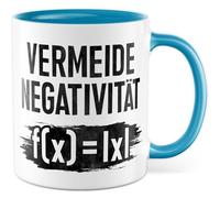 Tazza regalo matematica evitare negatività f(x) = |x|, tazza da caffè matematica formula equazione positiva scienza naturale, idea regalo gioco di parole sarcasmo umorismo divertente scritta caffè