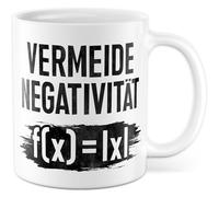Tazza regalo matematica evitare negatività f(x) = |x|, tazza da caffè matematica formula equazione positiva scienza naturale, idea regalo gioco di parole sarcasmo umorismo divertente scritta caffè