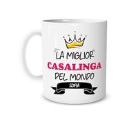 Tazza Regalo Mestieri in Ceramica Mug Personalizzata con Nome - La Miglior Casalinga del Mondo - Idea Regalo - Lavoro - Capo - Colleghi - Collega