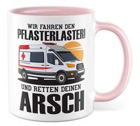 Tazza regalo paramedico Guidiamo il cerotto e salva il tuo culo, tazza da caffè salvataggio soccorso ospedaliero incidente umorismo divertente collega, idea regalo lavoro ufficio tazza caffè