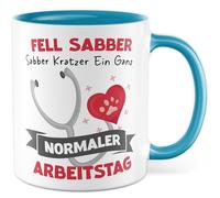 Tazza regalo per cani, in pelliccia, antigraffio, un normale giorno di lavoro, tazza da caffè per il proprietario di cani, ufficio, team di lavoro, idea regalo per signori e famiglie