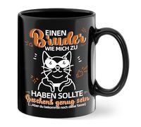 Tazza regalo per fratelli con scritta in lingua tedesca "Ein Bruder wie mich zu haben sollte Geschenk genug sein - Tazza da caffè per fratelli, compleanni, Natale