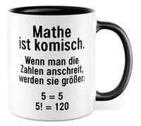 Tazza regalo per insegnanti con scritta - Matematica è strana. Quando si urla i numeri, diventano più grandi: - Tazza da caffè da 330 ml in ceramica - Matematica umorismo scherzo insegnante