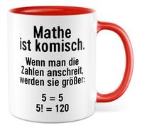 Tazza regalo per insegnanti con scritta - Matematica è strana. Quando si urla i numeri, diventano più grandi: - Tazza da caffè da 330 ml in ceramica - Matematica umorismo scherzo insegnante