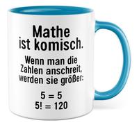 Tazza regalo per insegnanti con scritta - Matematica è strana. Quando si urla i numeri, diventano più grandi: - Tazza da caffè da 330 ml in ceramica - Matematica umorismo scherzo insegnante