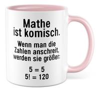 Tazza regalo per insegnanti con scritta - Matematica è strana. Quando si urla i numeri, diventano più grandi: - Tazza da caffè da 330 ml in ceramica - Matematica umorismo scherzo insegnante