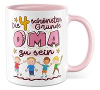 Tazza regalo per la nonna, i 4 motivi più belli per essere la nonna, la nonna, i nonni, nipoti, idea regalo per la famiglia, i genitori, i bambini