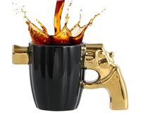 Tazza Revolver Con Impugnatura A Pistola Tazza Per Arma Da Pistola - 320ml Tazza In Gres Con Manico Revolver, Fantastica Tazza In Ceramica Revolver, Regalo Per Festa Del Papà & Papà Pensionamento