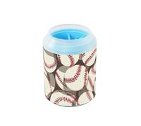 Tazza riutilizzabile per la pulizia dei piedi del cane con spazzola in silicone morbido per cani e gatti di taglia piccola e media