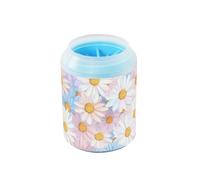 Tazza riutilizzabile per la pulizia delle zampe, in morbido silicone, per cani di taglia media e grande, colore: bianco pastello