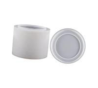 Tazza rotonda in silicone colato cilindrico candela barattolo scatola portagioie vassoio per fiori accessori con coperchio 10,9 cm - motivo squame di pesce