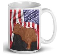 Tazza Santa Gertrudis Cattle American Patriotic Themed Design 330Ml Mug In Porcellana Con Manico Tazze Da Caffè Per Uso Domestico Succo Espresso