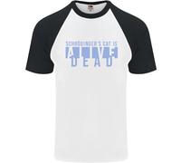 Tazza Schrodingers Gatto Dead Alive Uomo S/S Baseball T-Shirt