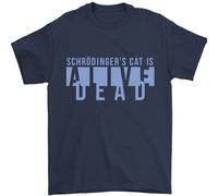 Tazza Schrodingers Gatto Dead Alive Uomo T-Shirt 100% Cotone